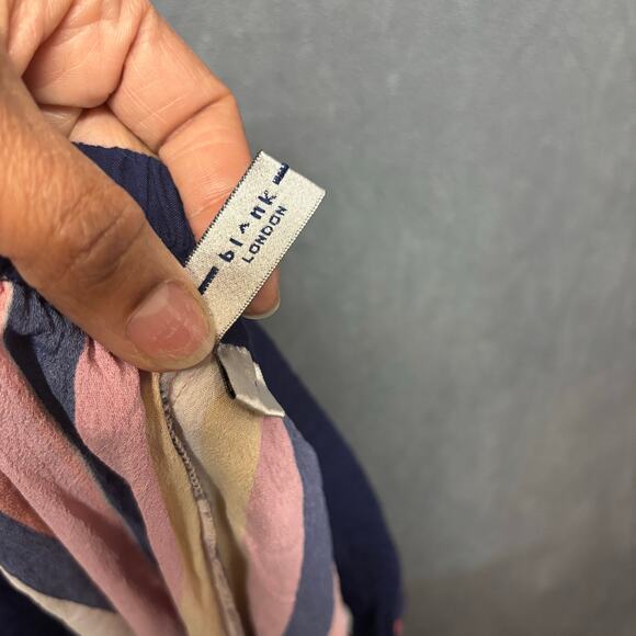 Blank London Pants Anthropologie Wide Leg Stripe Flowy Pockets Work Office Artsy - Picture 7 of 7